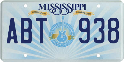 MS license plate ABT938