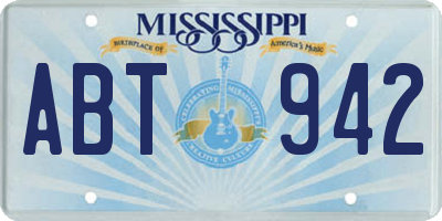 MS license plate ABT942