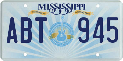 MS license plate ABT945