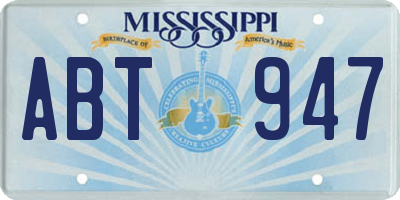 MS license plate ABT947