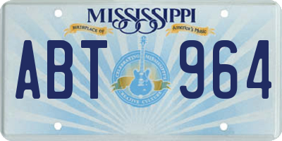 MS license plate ABT964