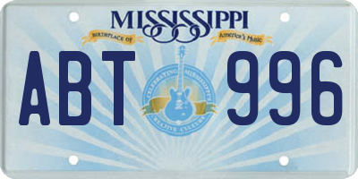 MS license plate ABT996