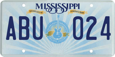 MS license plate ABU024
