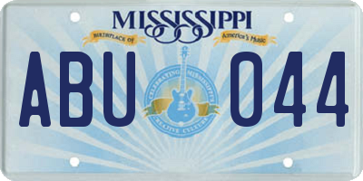 MS license plate ABU044