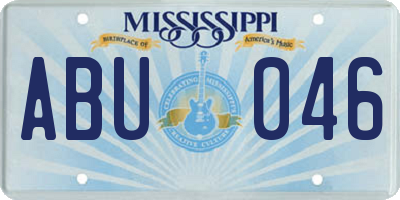 MS license plate ABU046
