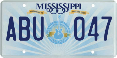 MS license plate ABU047