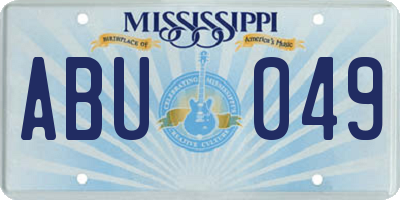 MS license plate ABU049