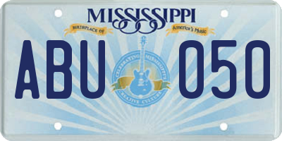 MS license plate ABU050