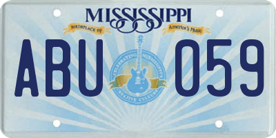 MS license plate ABU059