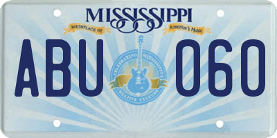 MS license plate ABU060