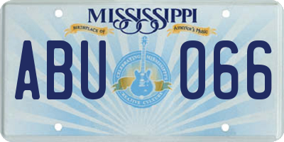 MS license plate ABU066