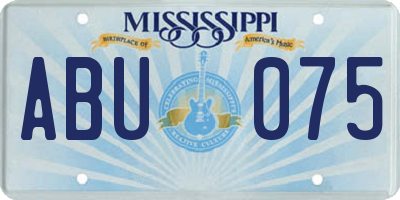MS license plate ABU075