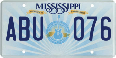 MS license plate ABU076