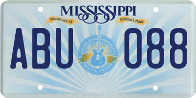 MS license plate ABU088