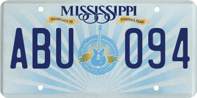 MS license plate ABU094