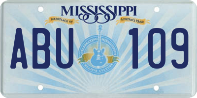 MS license plate ABU109