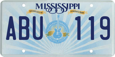 MS license plate ABU119