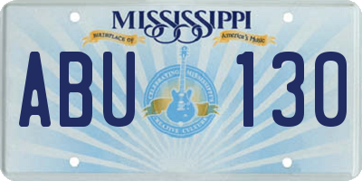 MS license plate ABU130