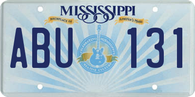 MS license plate ABU131