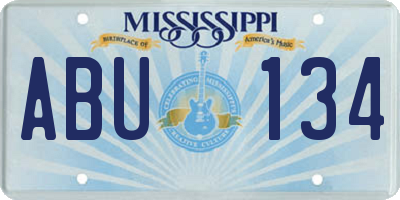 MS license plate ABU134