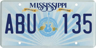 MS license plate ABU135