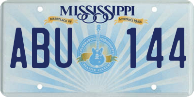MS license plate ABU144