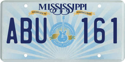 MS license plate ABU161