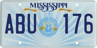 MS license plate ABU176