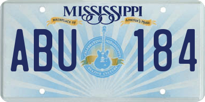 MS license plate ABU184