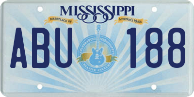MS license plate ABU188