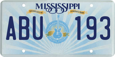 MS license plate ABU193