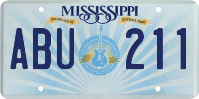 MS license plate ABU211