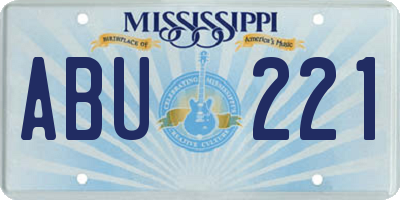 MS license plate ABU221