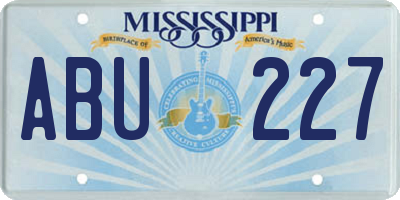 MS license plate ABU227