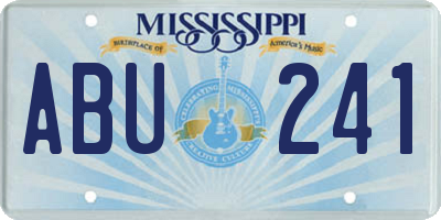MS license plate ABU241