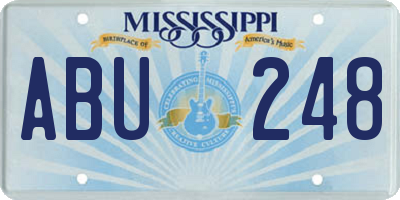 MS license plate ABU248