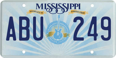 MS license plate ABU249