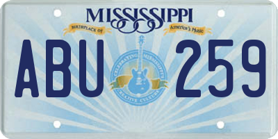 MS license plate ABU259