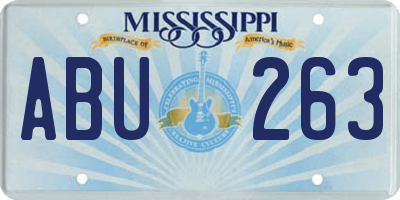 MS license plate ABU263