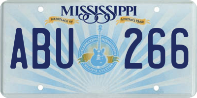 MS license plate ABU266
