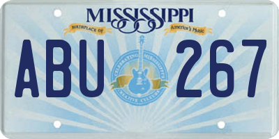 MS license plate ABU267