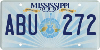 MS license plate ABU272