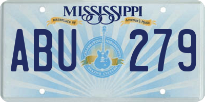MS license plate ABU279