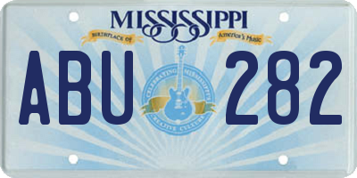 MS license plate ABU282