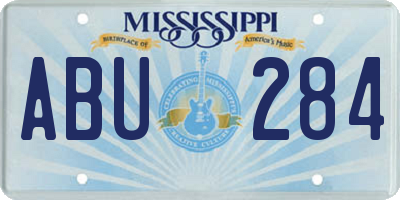 MS license plate ABU284