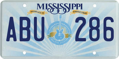 MS license plate ABU286