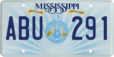 MS license plate ABU291