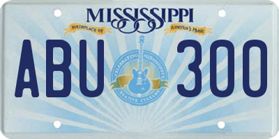MS license plate ABU300