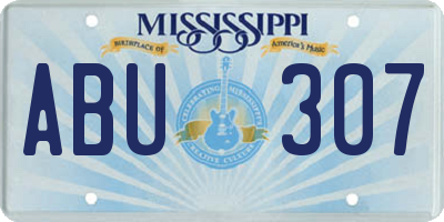MS license plate ABU307