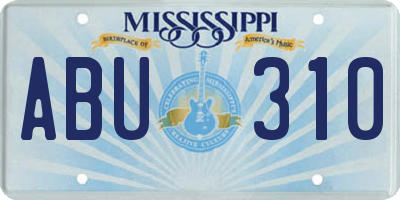 MS license plate ABU310